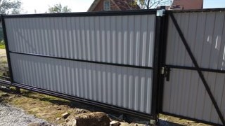 Купить сваи для ворот в Березники. Заказать ворота на сваях под ключ от 21706 руб